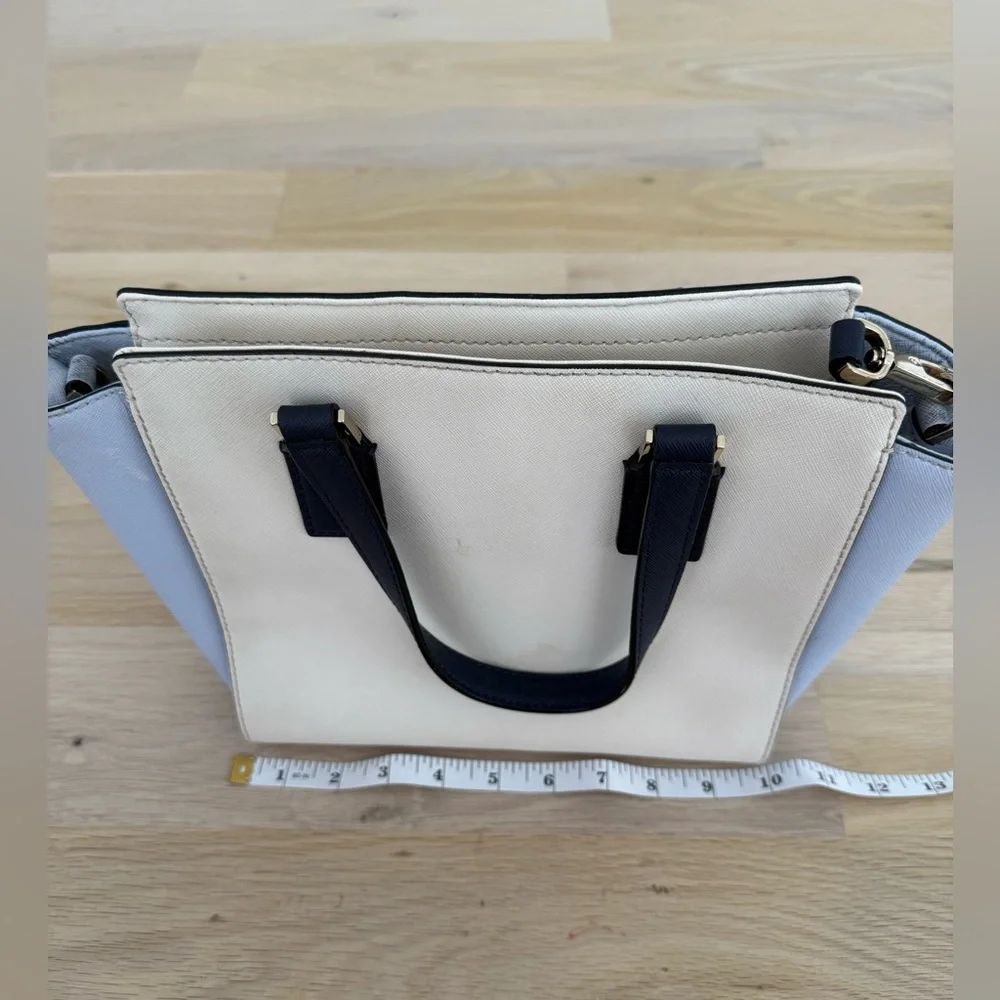 Kate Spade Cream and Light Blue Satchel - Picture 2 of 7